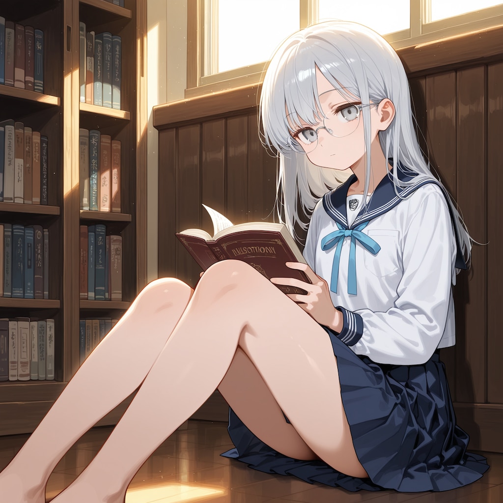 図書室によくいる本好きな銀髪少女