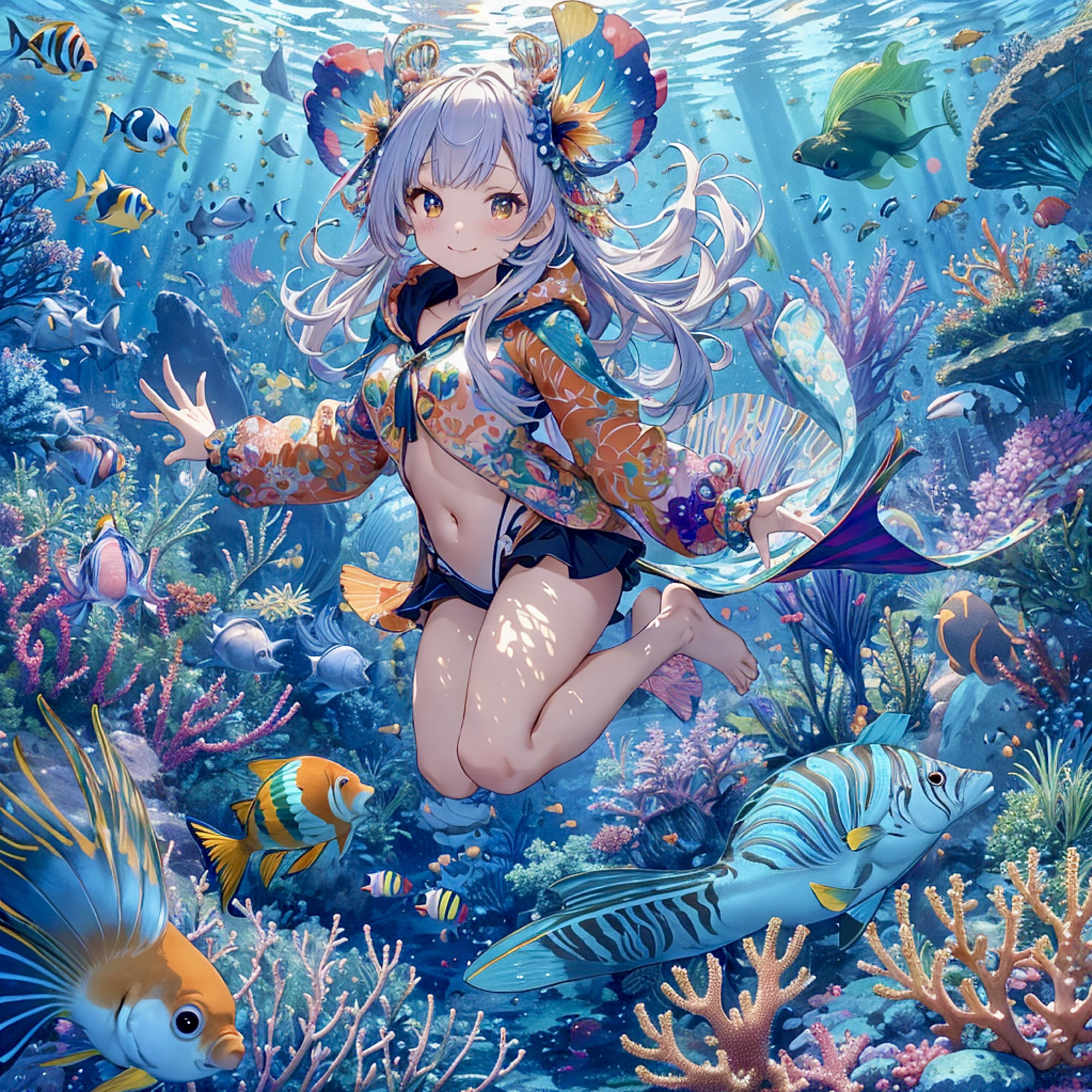 水中✖︎くま娘