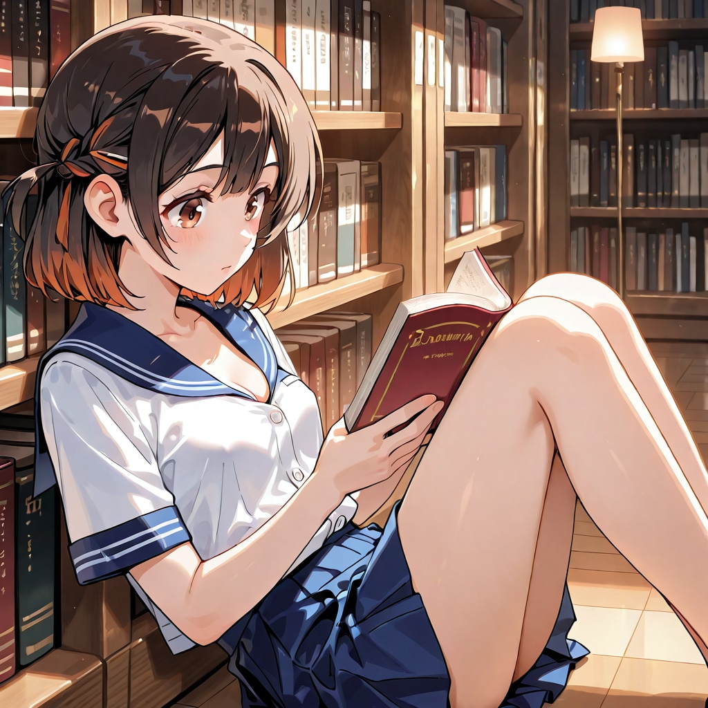 一ノ瀬ちづる　本のとりこ | の人気AIイラスト・グラビア