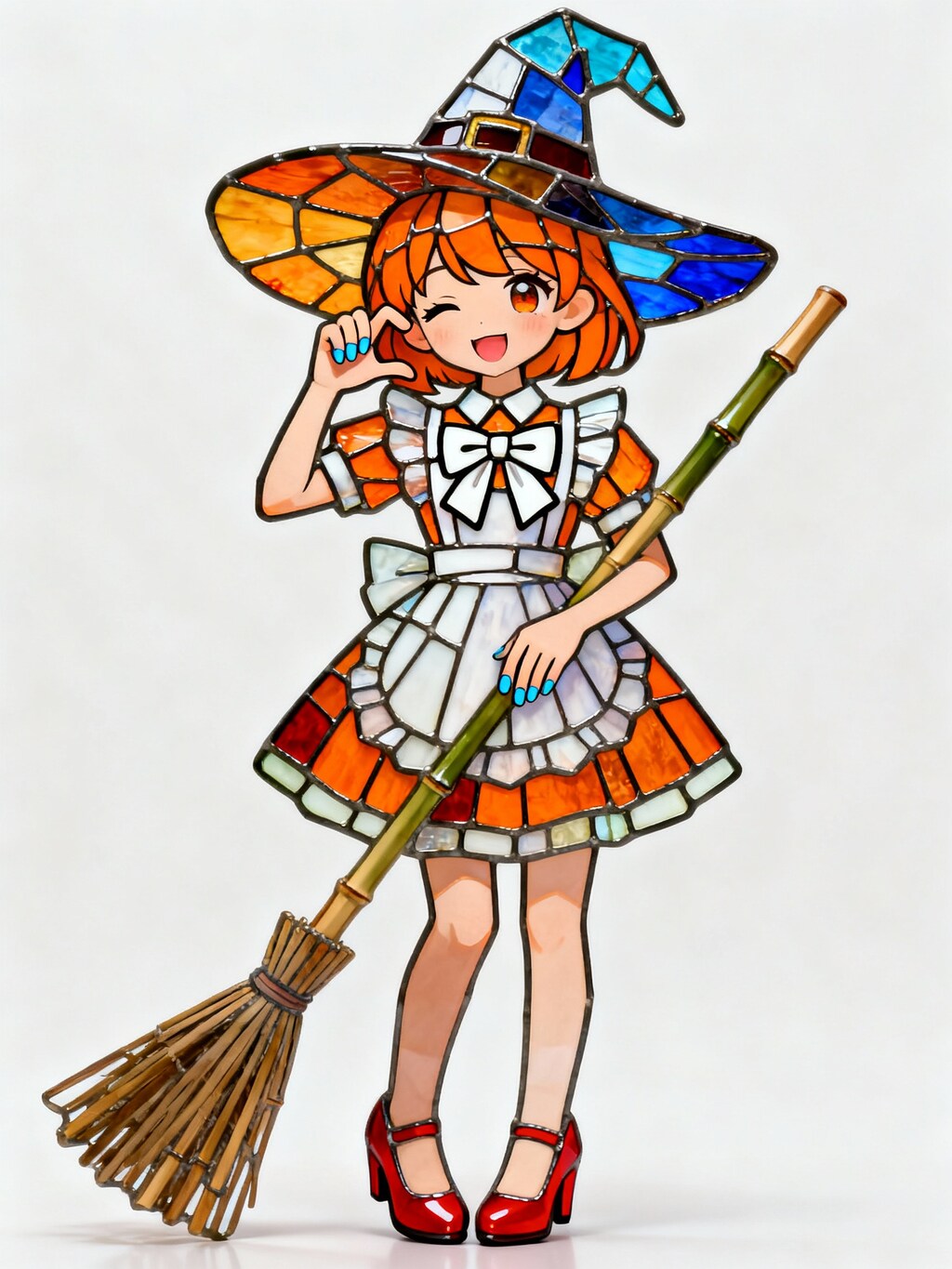 ステンドグラス製の魔女メイド