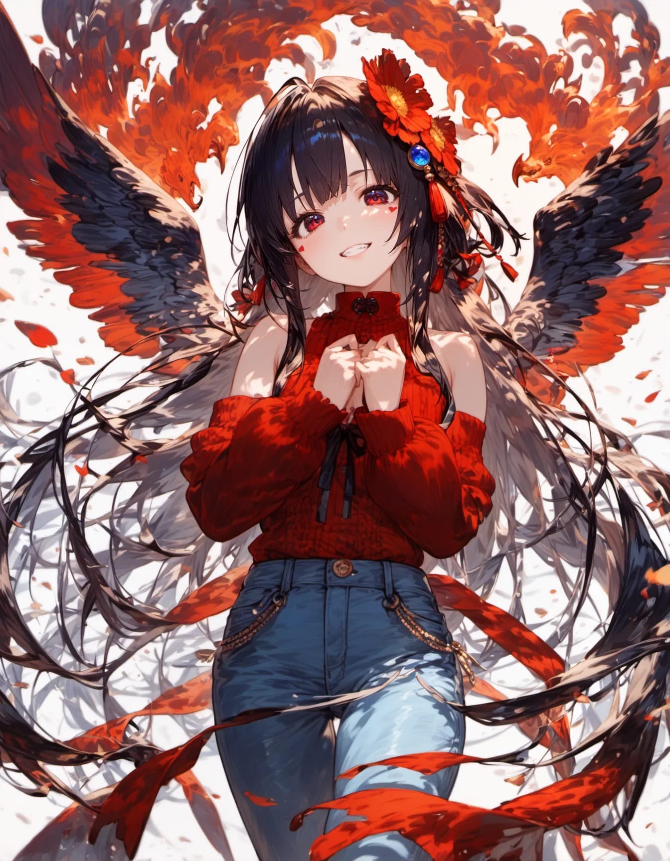 Wings of the Crimson Phoenix | の人気AIイラスト・グラビア