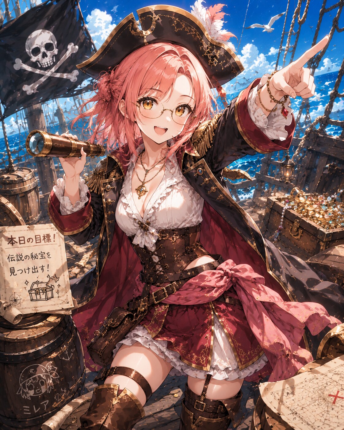 秘宝を探せ！ミレア海賊団 | の人気AIイラスト・グラビア