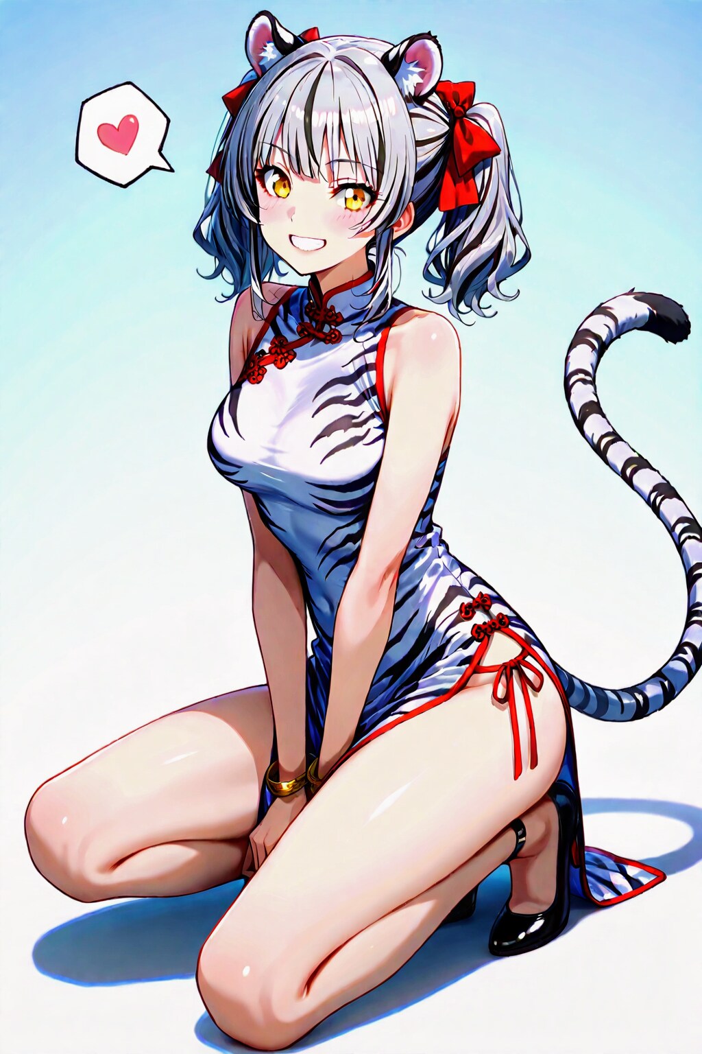 ホワイトタイガー🐯な、チャイナドレスお姉やん