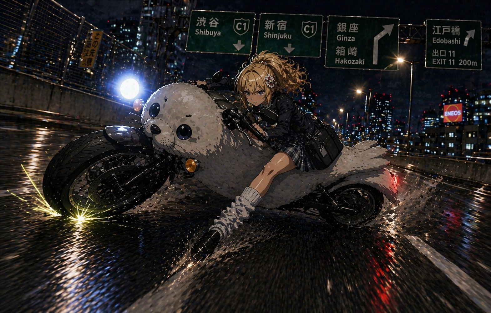 雨夜のC1、白き獣は滑る | の人気AIイラスト・グラビア