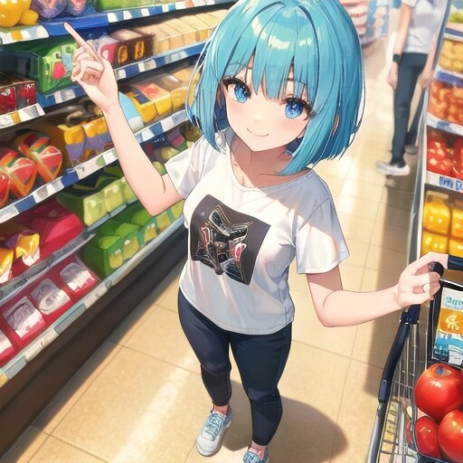 お買い物 | の人気AIイラスト・グラビア