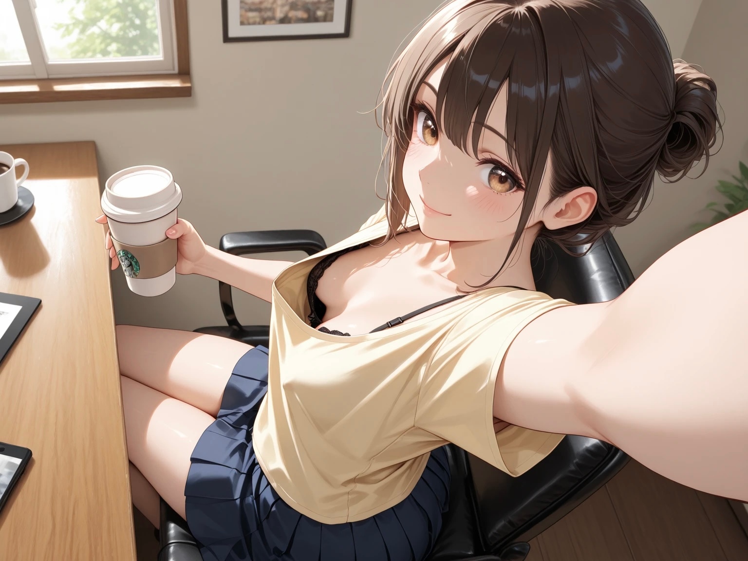 自撮りでブラチラ