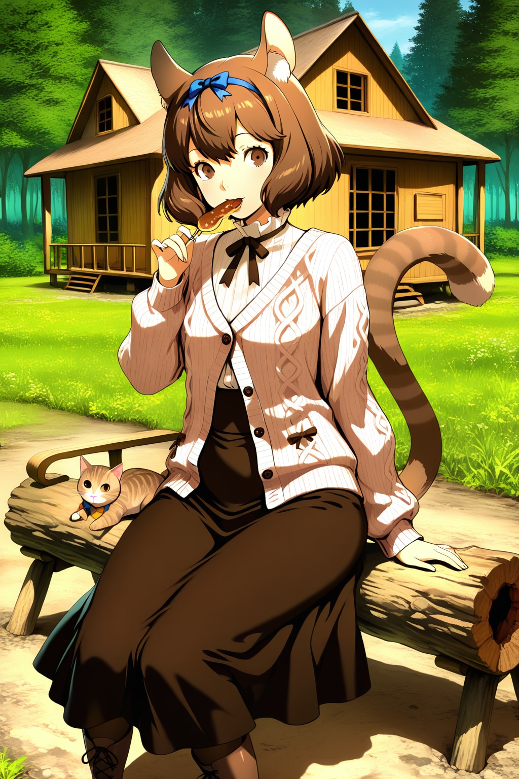 ミミちゃんとシルちゃんのお正月day3《おいでよ どうぶつの娘》 | の人気AIイラスト・グラビア