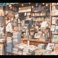 本屋さんで店番をする女の子 5枚目