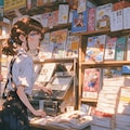 本屋さんで店番をする女の子 6枚目