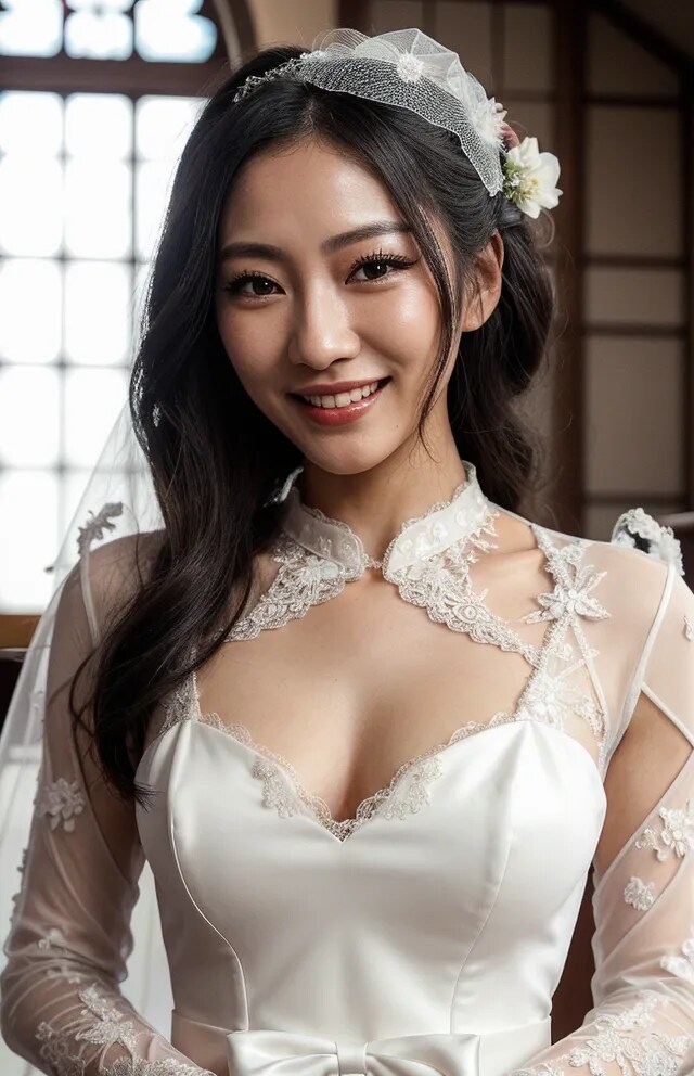 笑顔の新婦さん