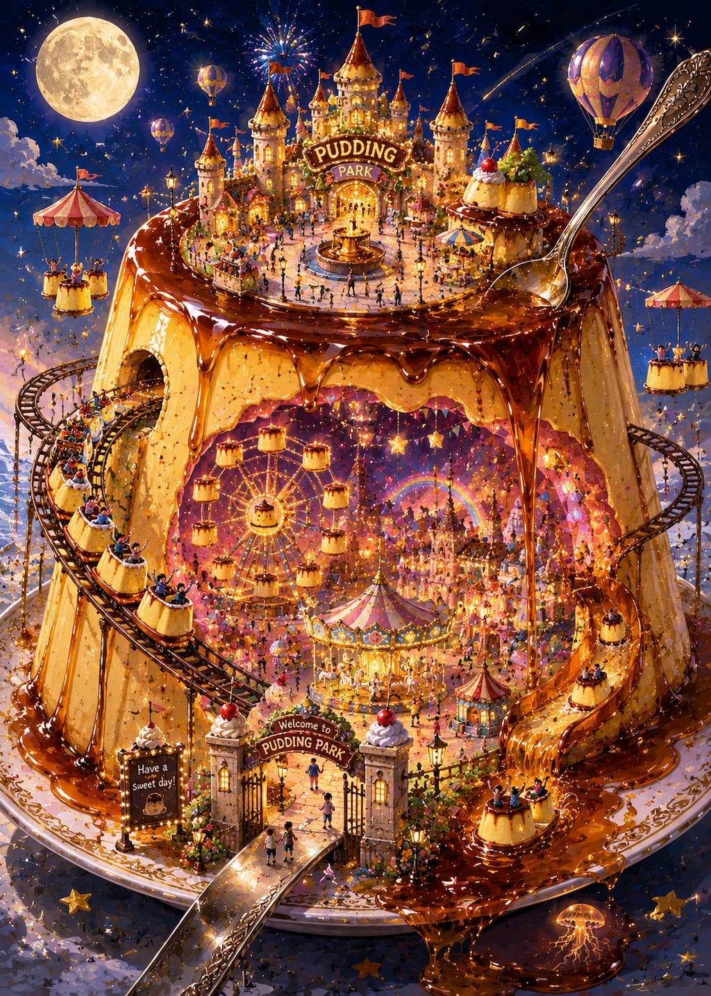 『プリンの遊園地』