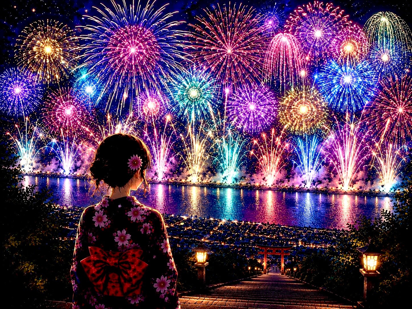あの夏の花火 | の人気AIイラスト・グラビア