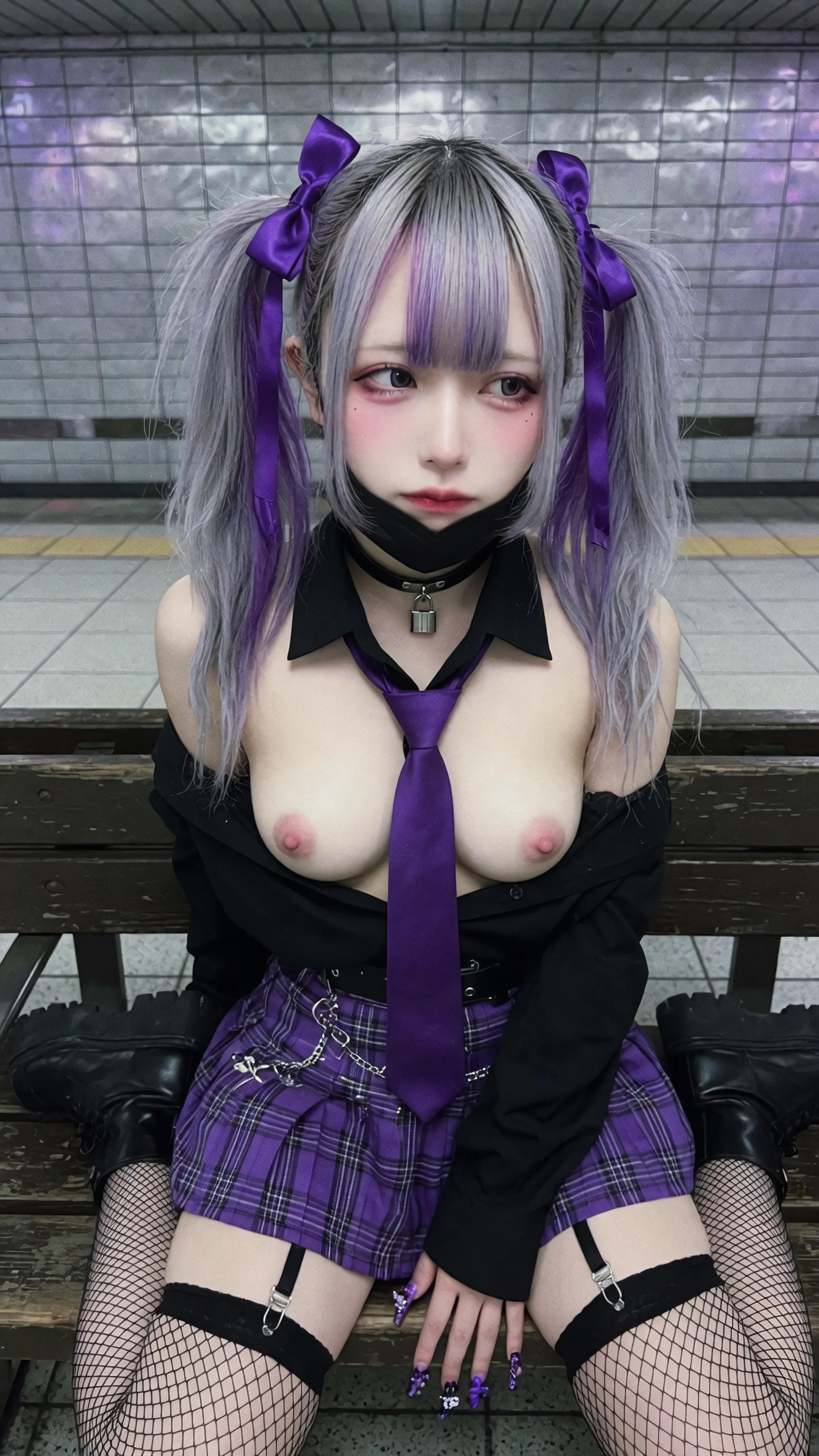 Station Purple Tie Bare