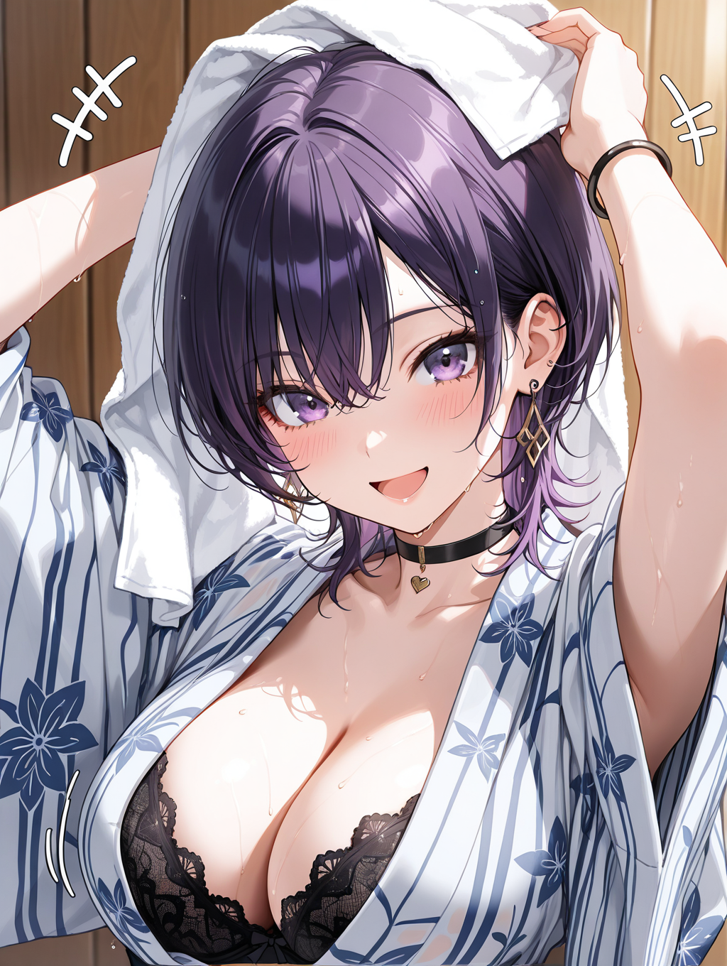 うちの子みやび 温泉上がりに髪を乾かしている〇〇ちゃんシリーズ