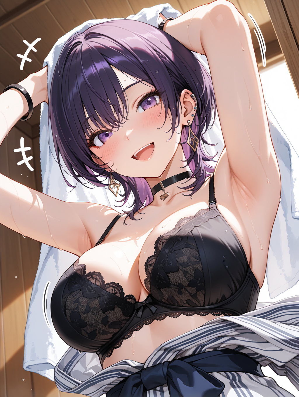 うちの子みやび 温泉上がりに髪を乾かしている〇〇ちゃんシリーズ