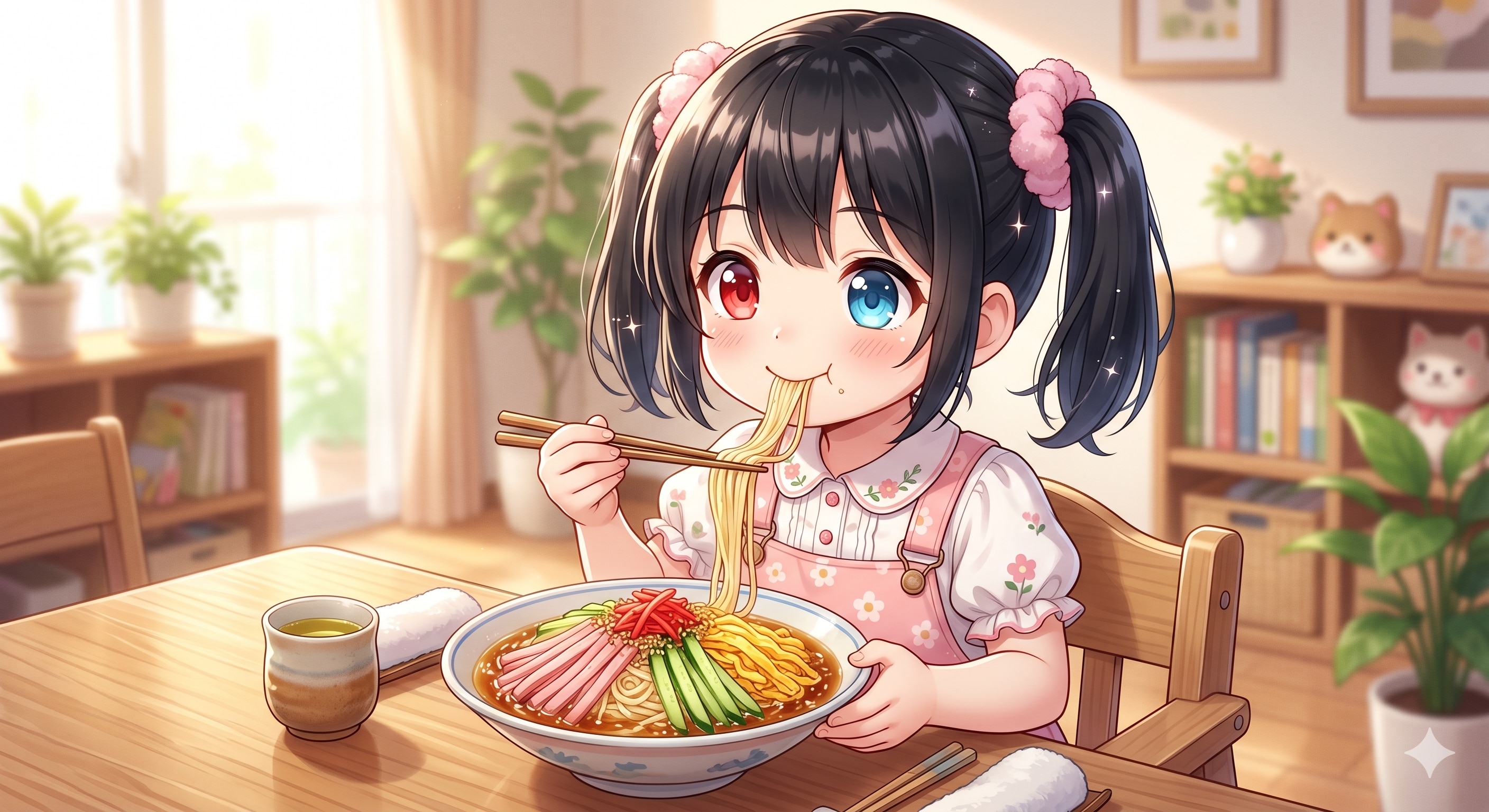 今日のお昼は冷やし中華です