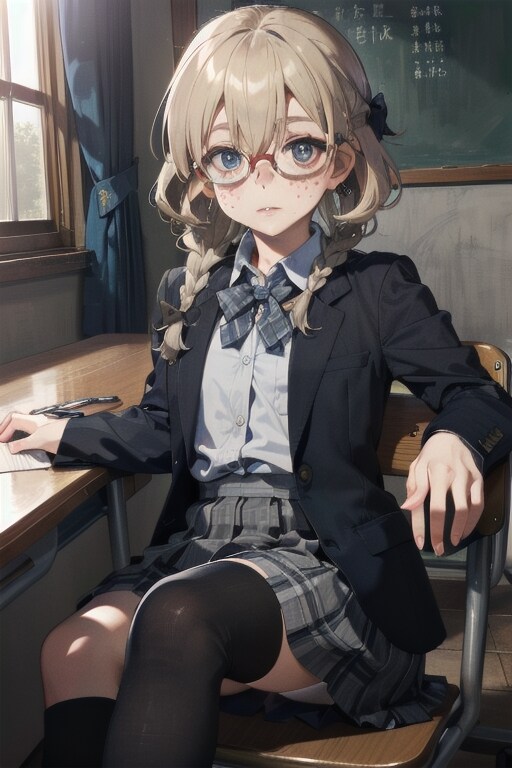 ニーハイをなかなか履いてくれないエミリーちゃん | の人気AIイラスト・グラビア