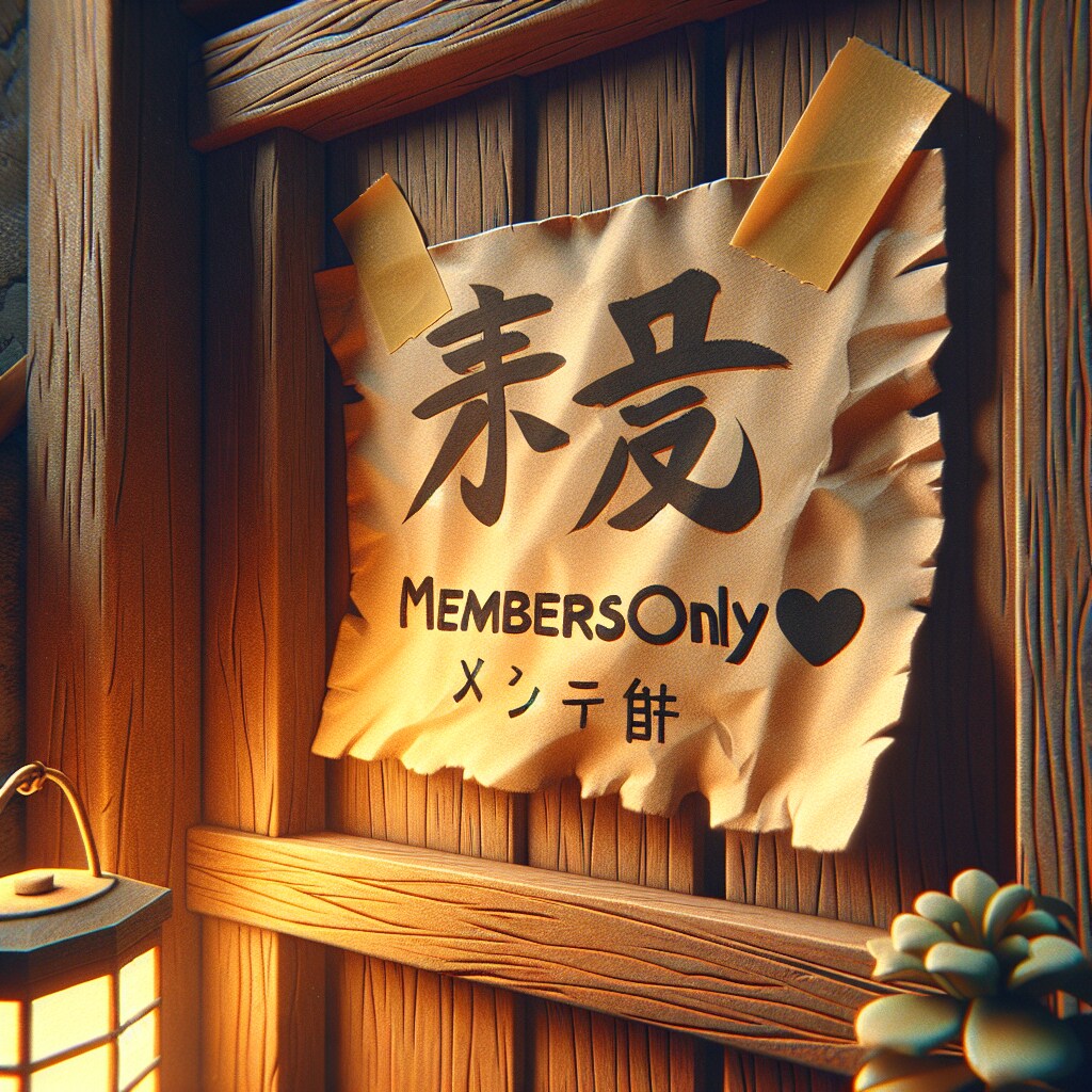 メンバー限定の妖しいお店