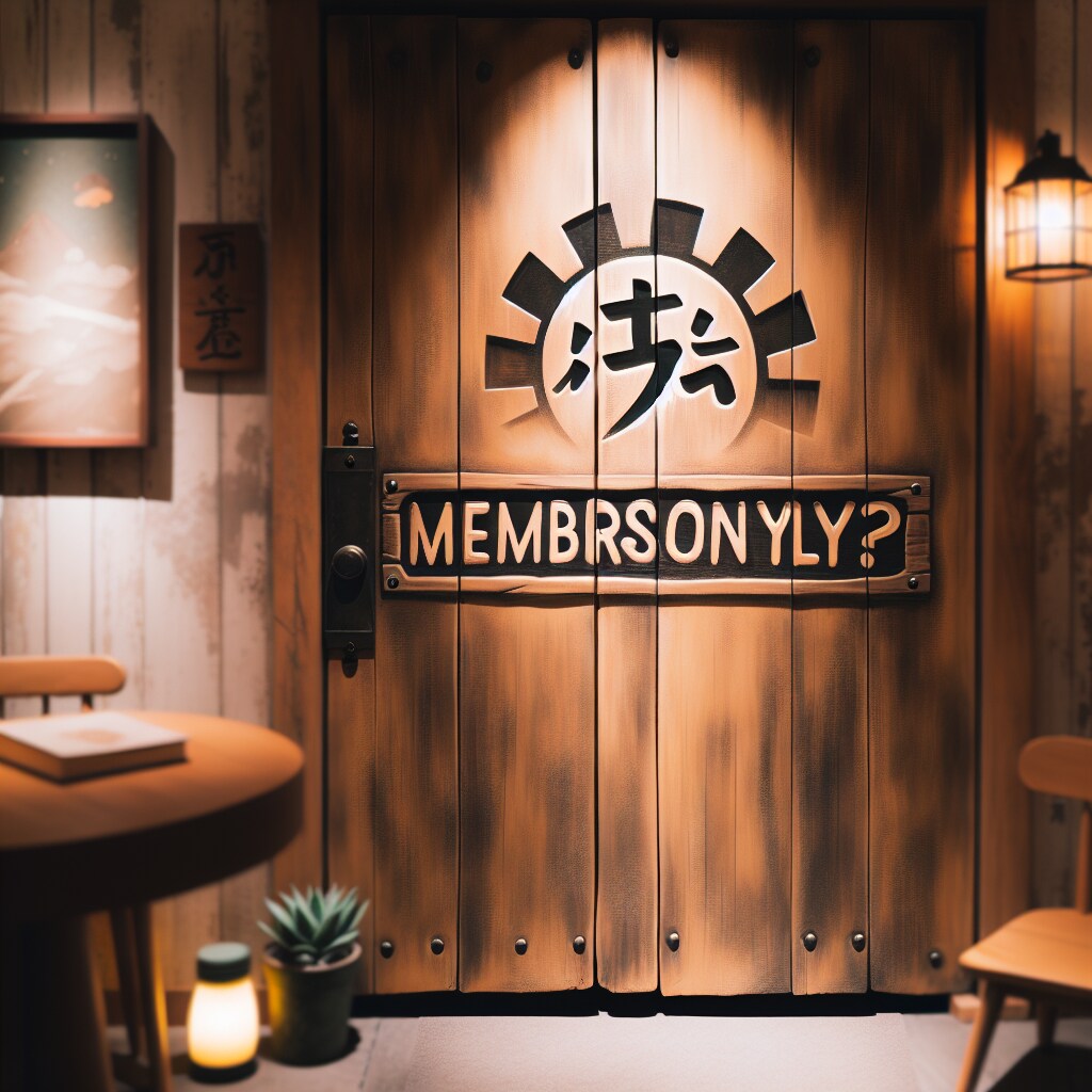 メンバー限定の妖しいお店