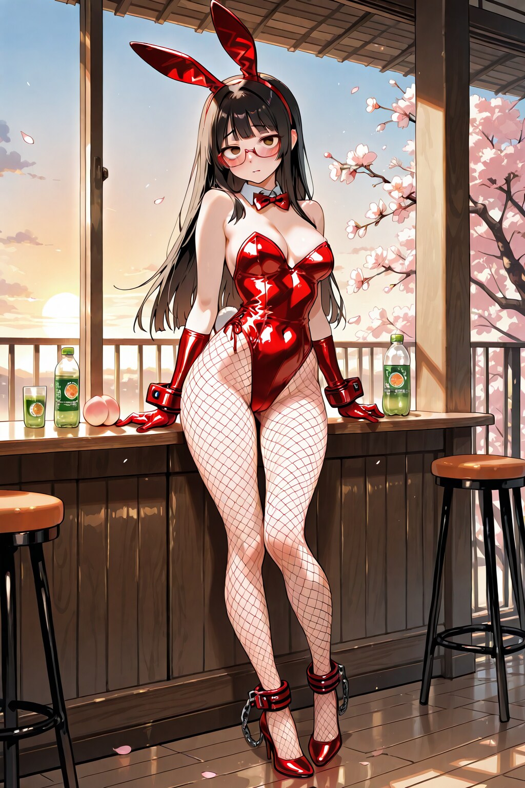 バニーガール衣装の今黎宮結月さん(ちちぷい版)