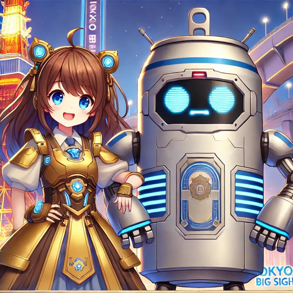 コスプレをしたビール缶と小さな女の子