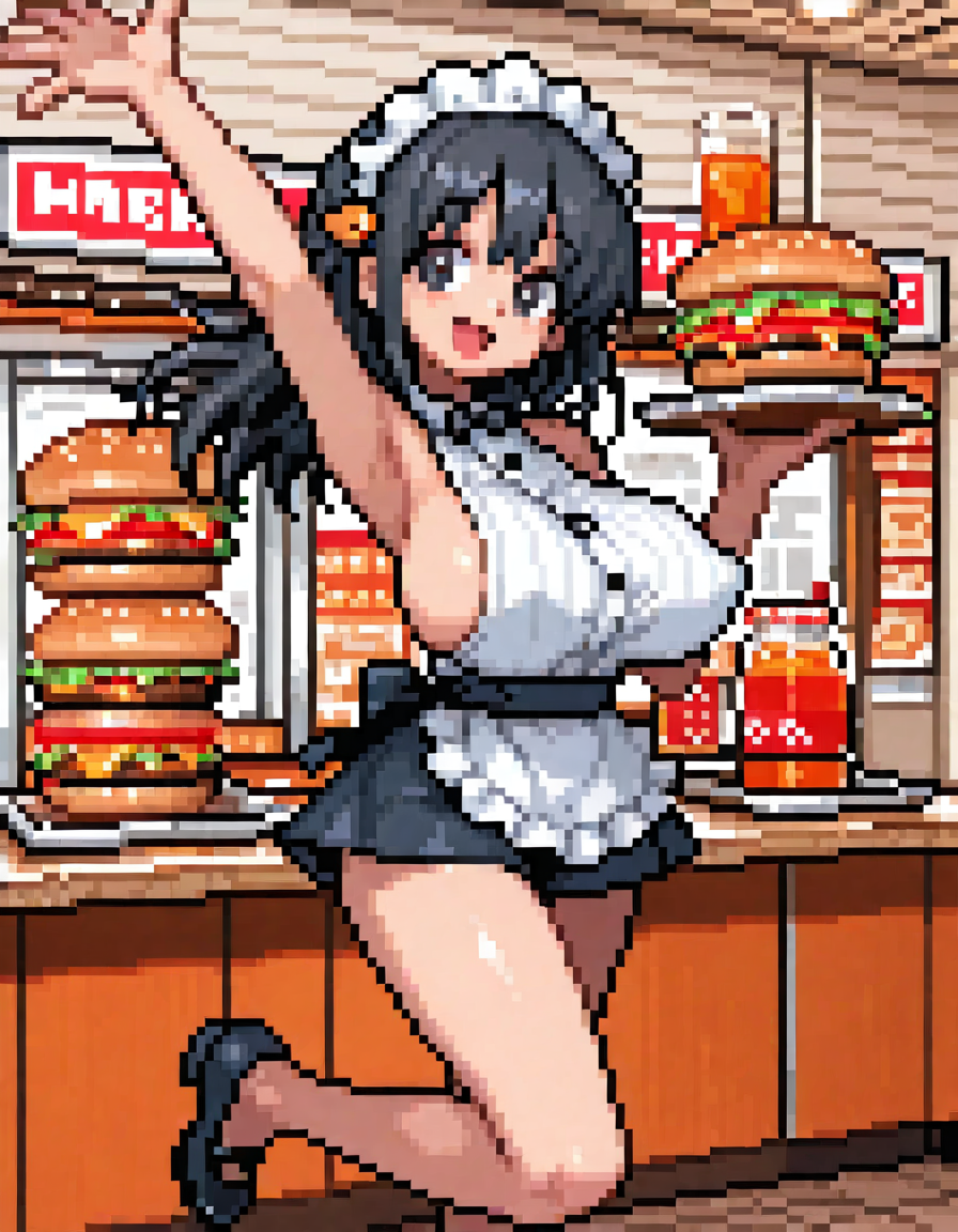 …が、おっきいハンバーガーショップ