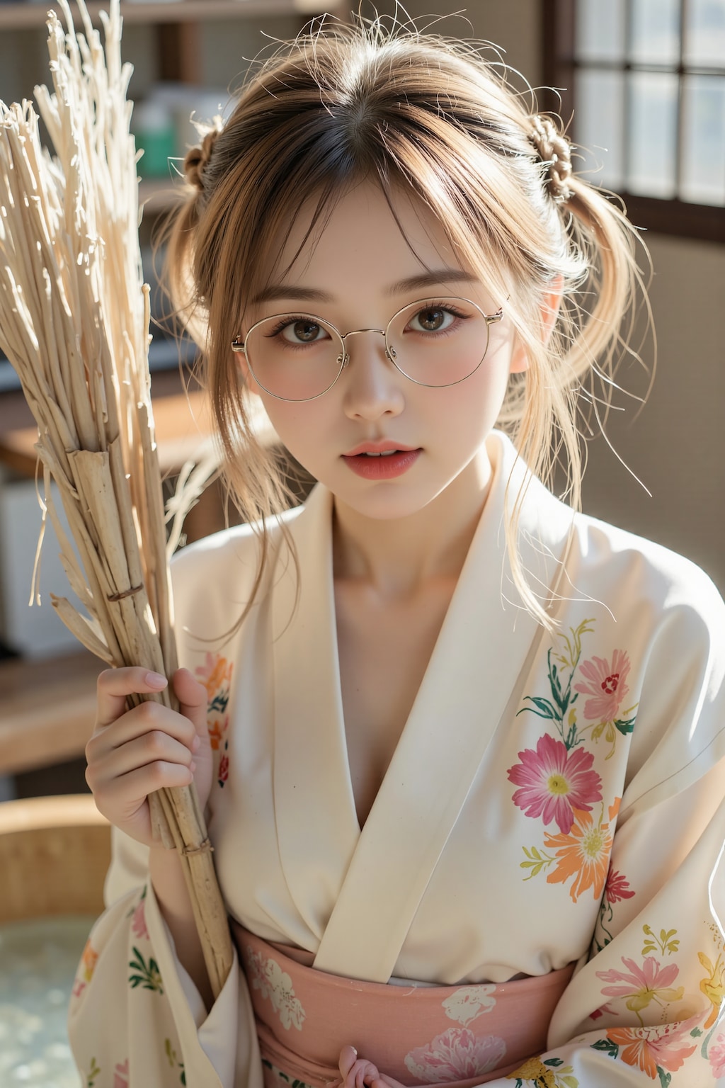 アリサの紙漉き??
