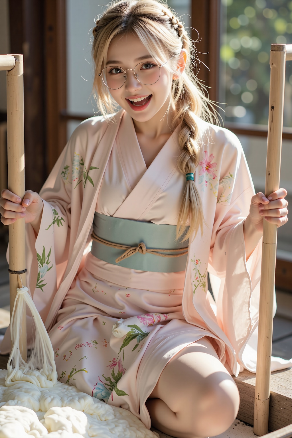 アリサの紙漉き??