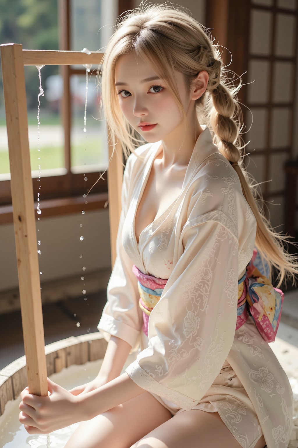 アリサの紙漉き??