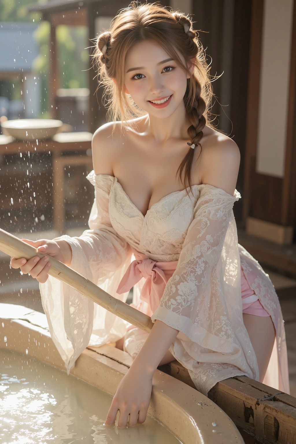 アリサの紙漉き??