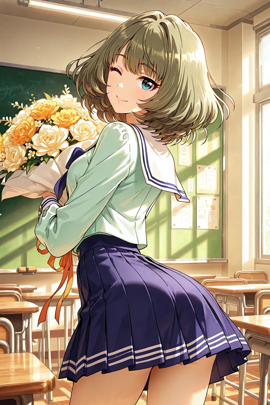 花束を抱えた高垣楓さん | の人気AIイラスト・グラビア