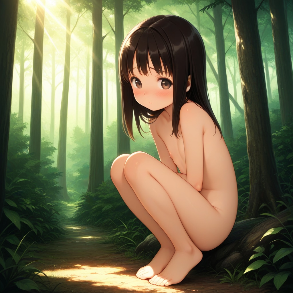 森林浴少女