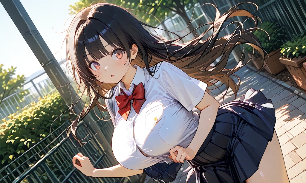 校庭と制服