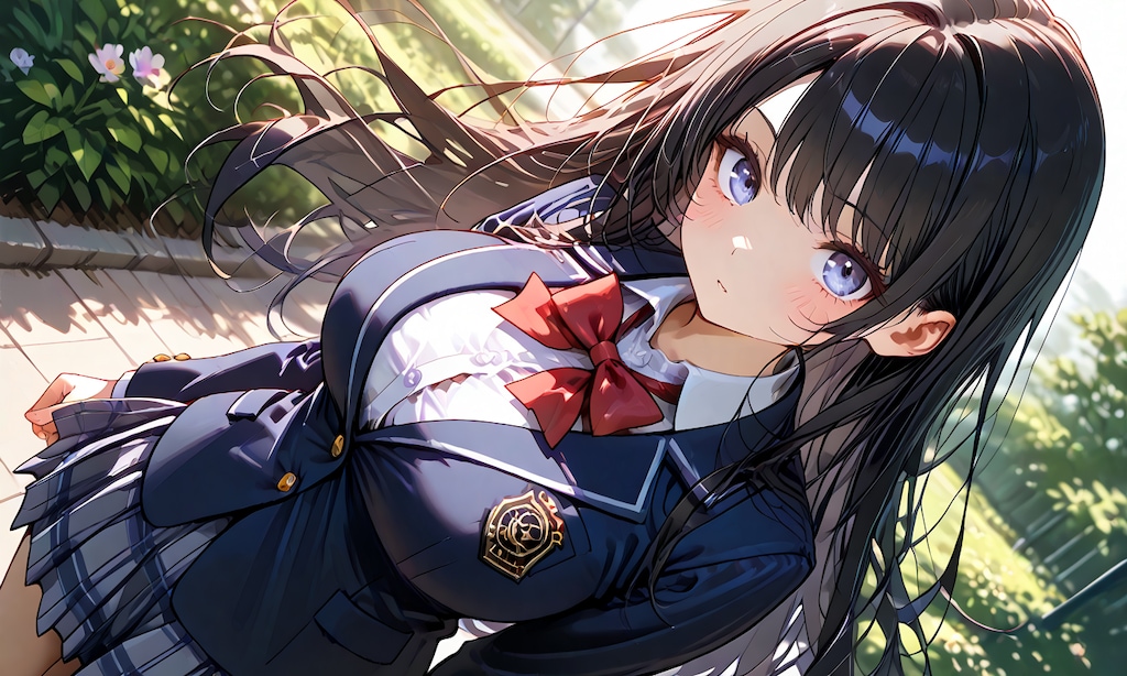 校庭と制服