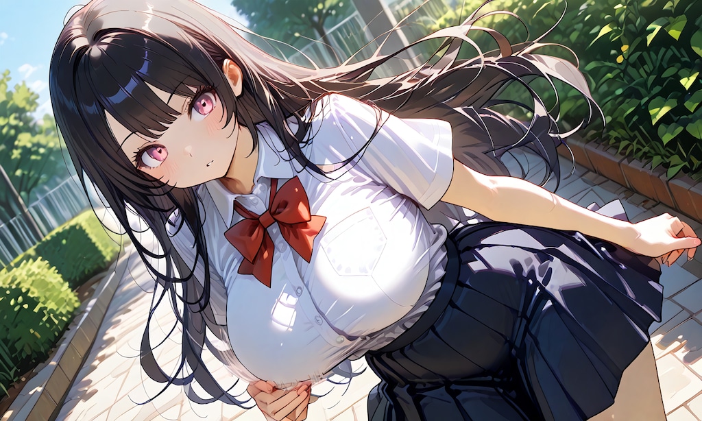 校庭と制服