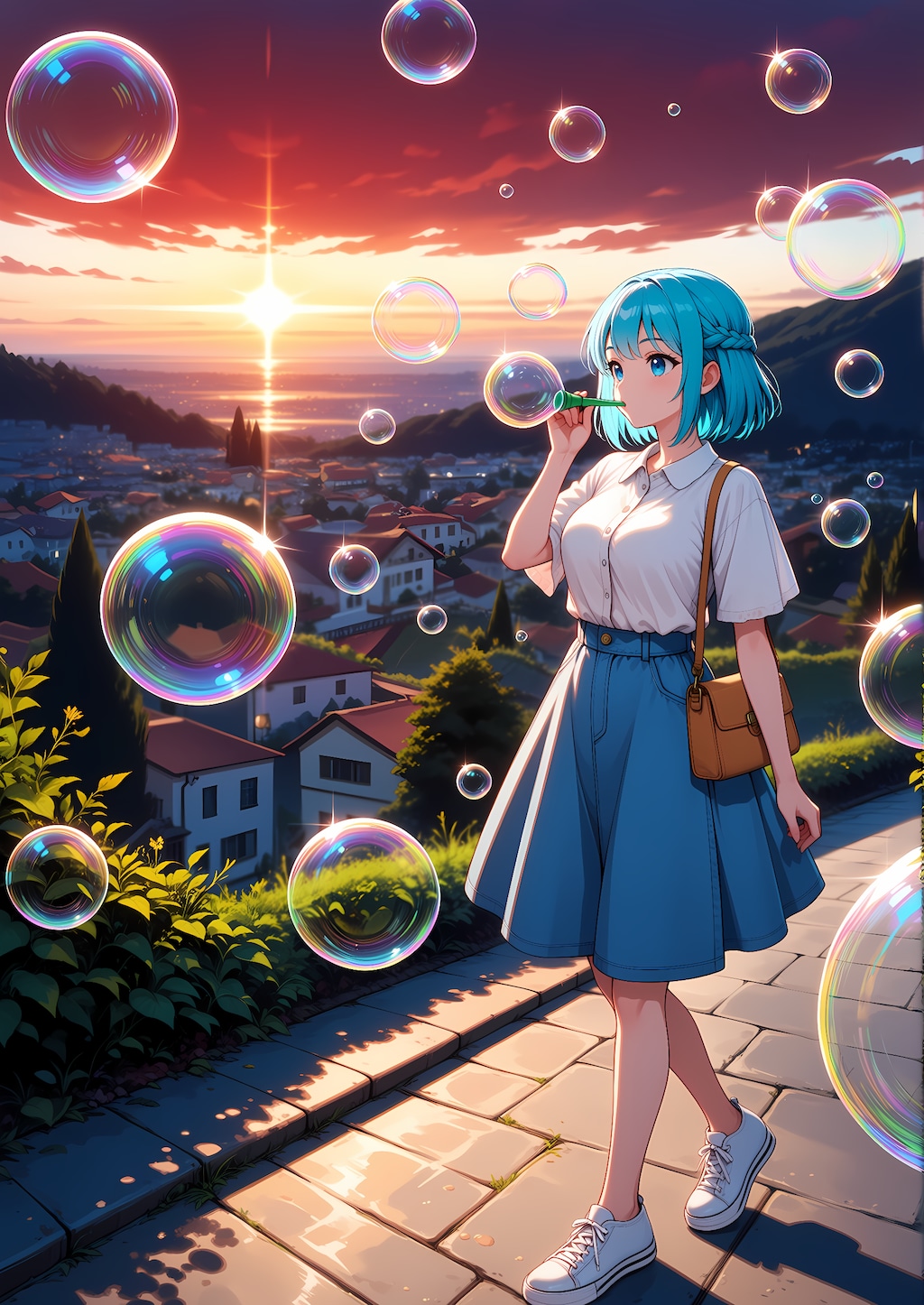 帰り道 ～夕空へ帰るシャボン玉～