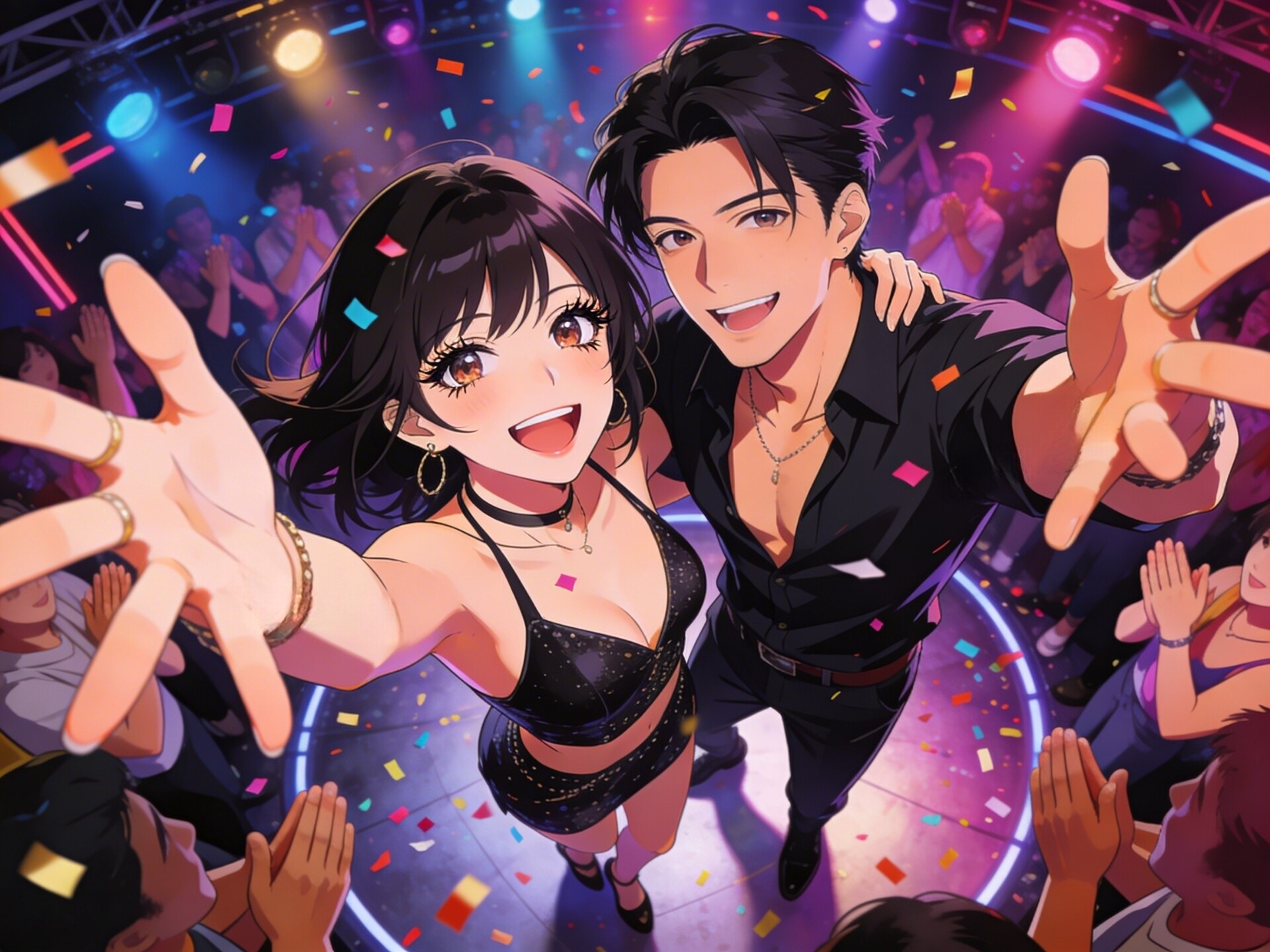 お祝いカップル