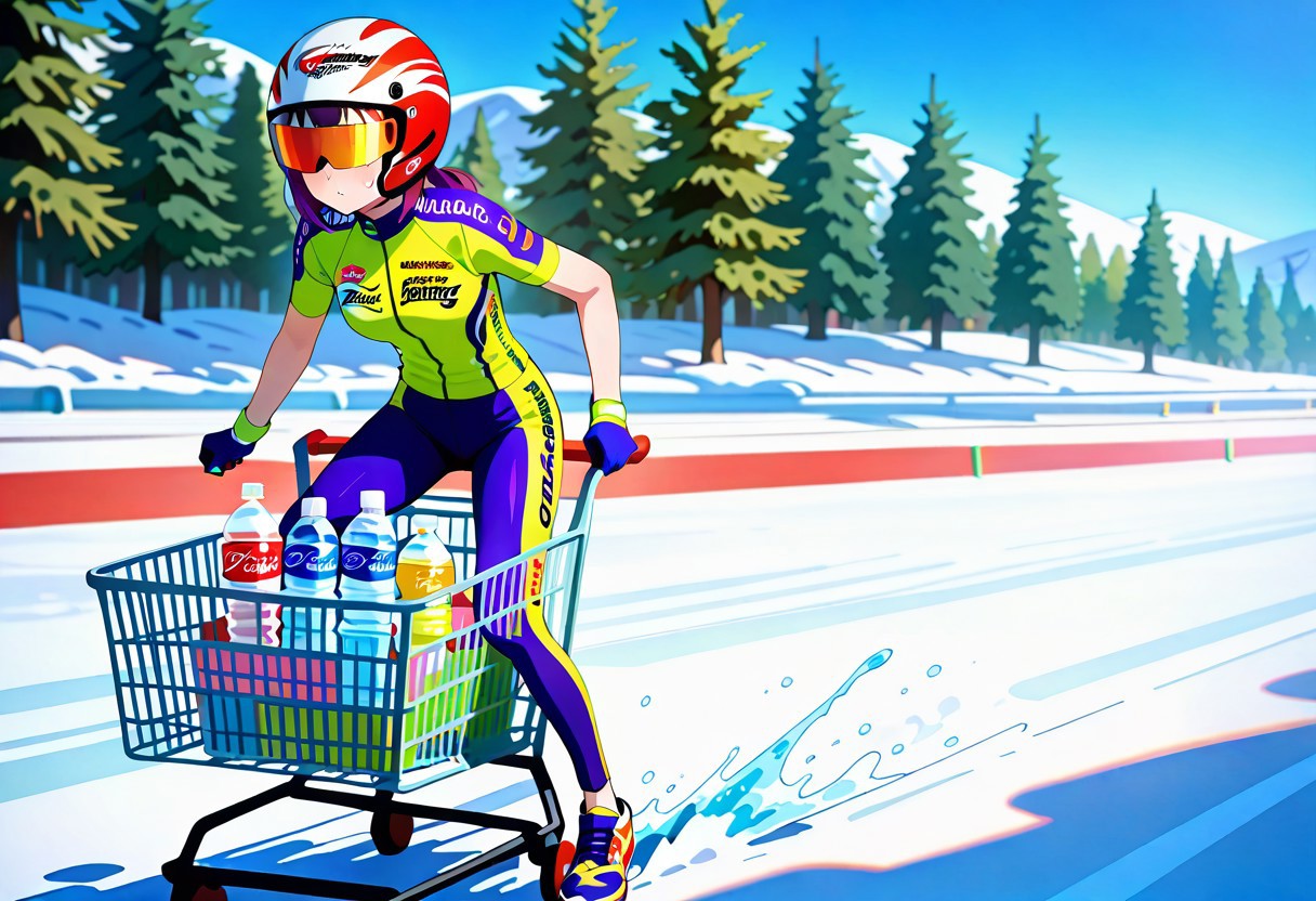 ショッピングカートレース2026③ | の人気AIイラスト・グラビア