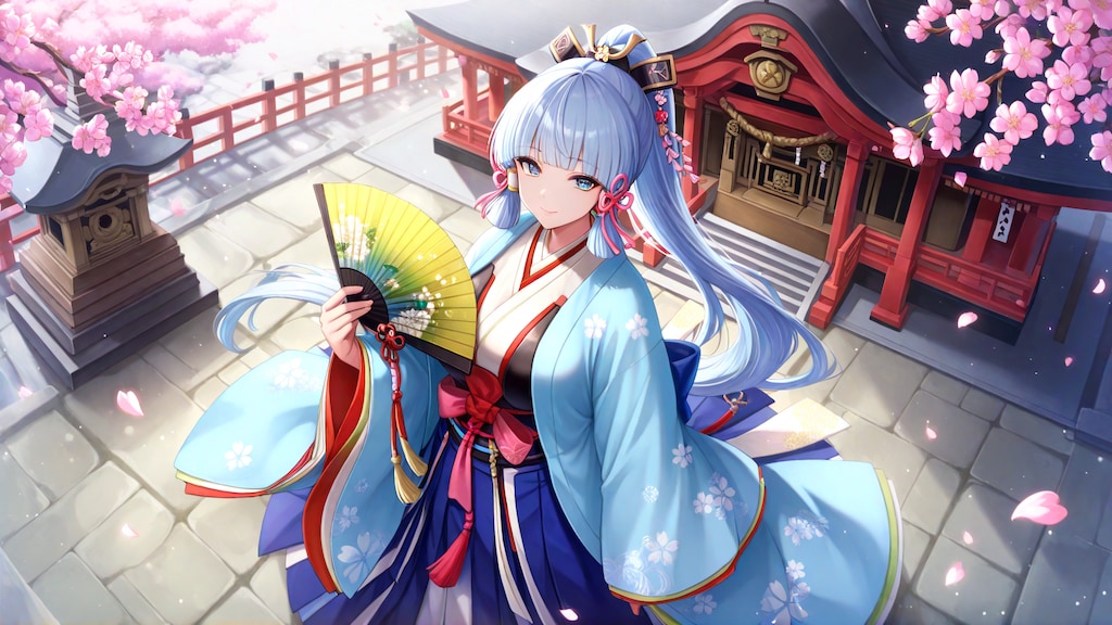 十二単っぽい？のを着た綾華ちゃん