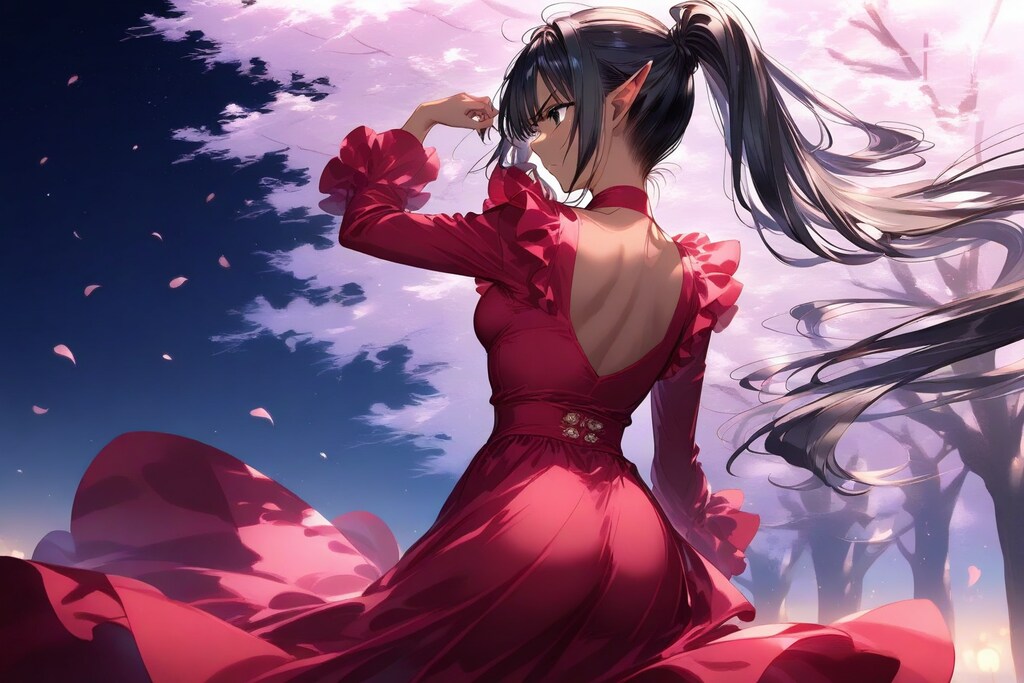 夜桜か