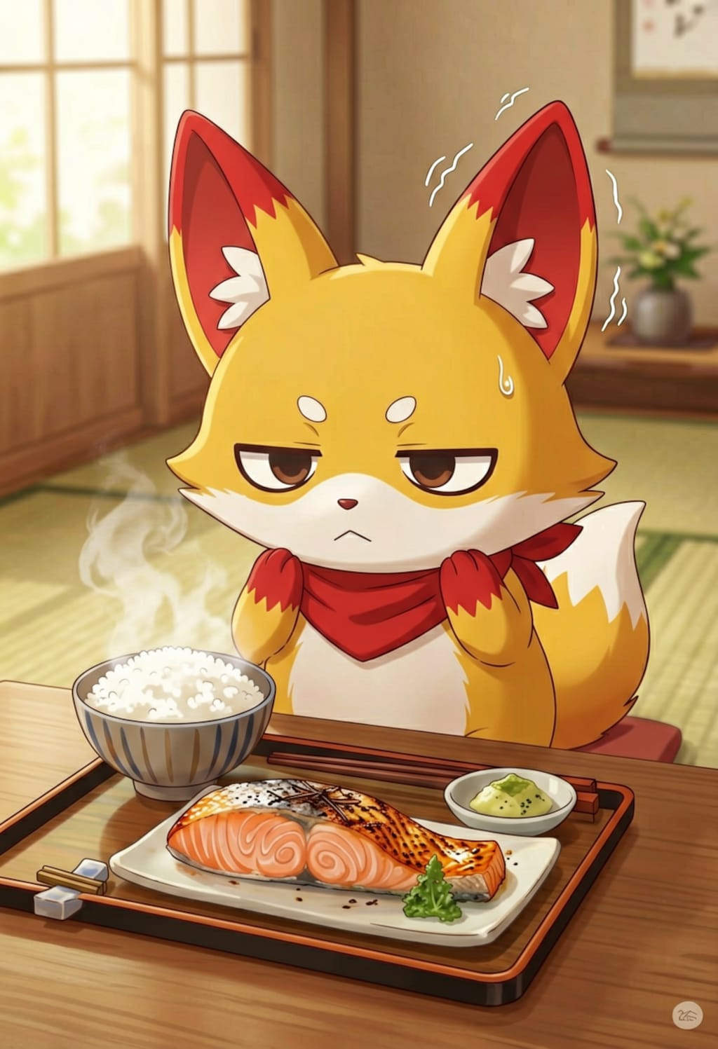 高級シャケの切り身定食