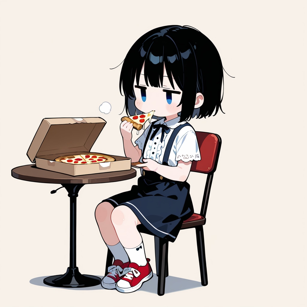 宅配おピッツァを食べる | の人気AIイラスト・グラビア