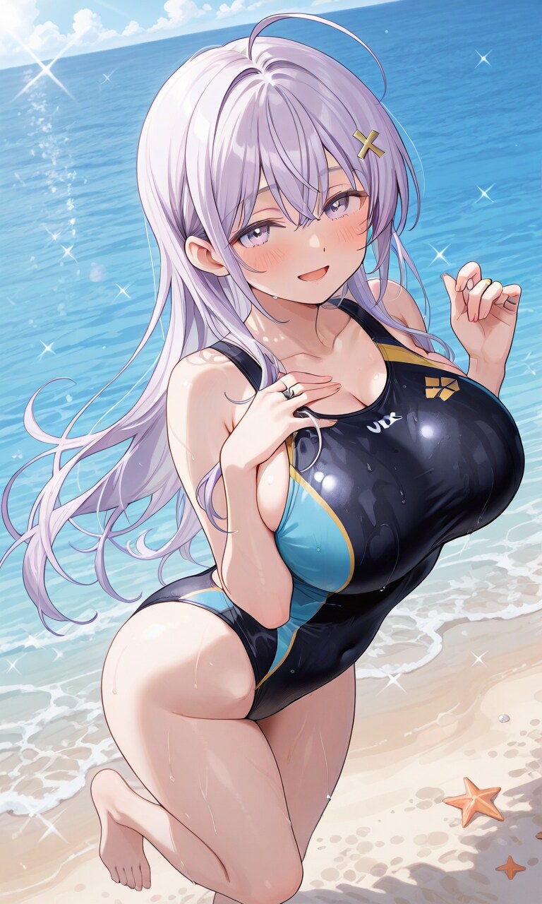 先生も水着に