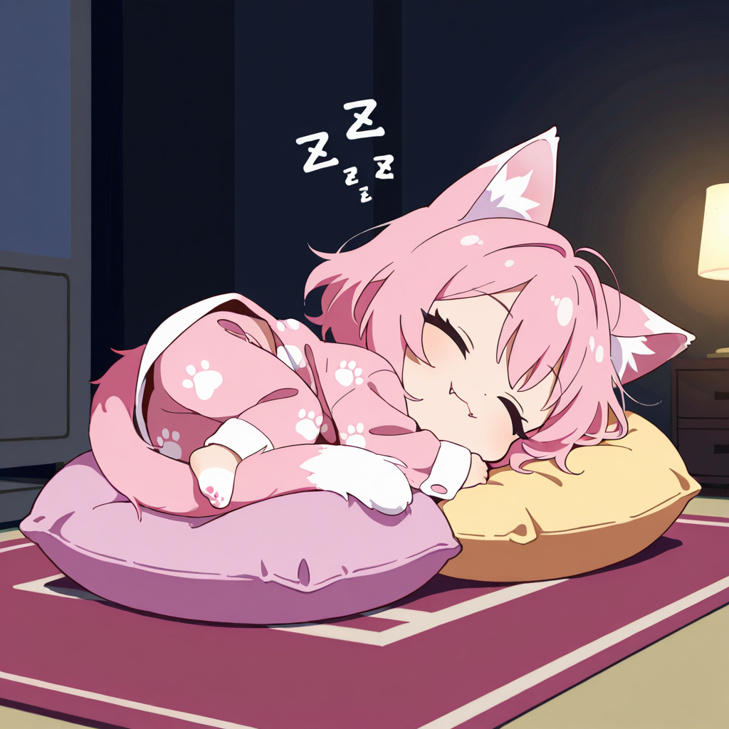 ねこちゃんはクッションが大好き♡