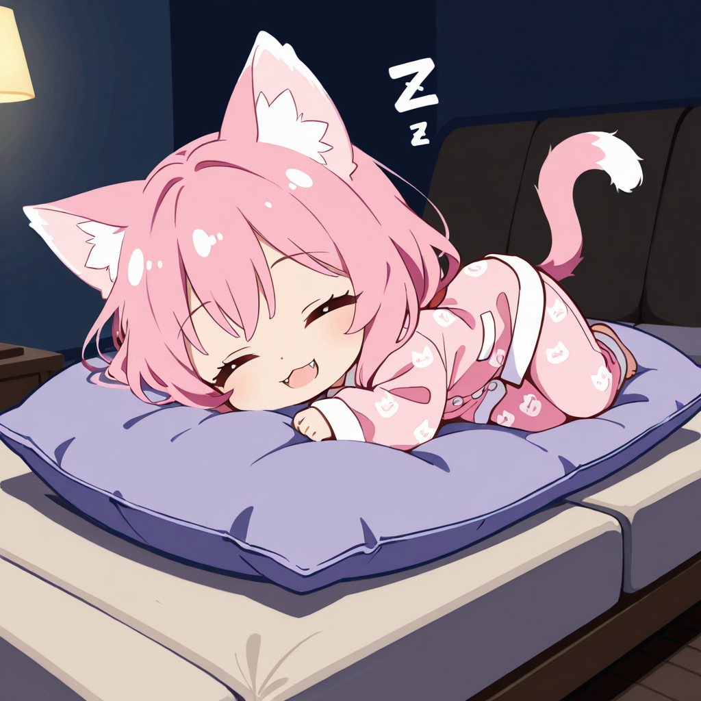ねこちゃんはクッションが大好き♡