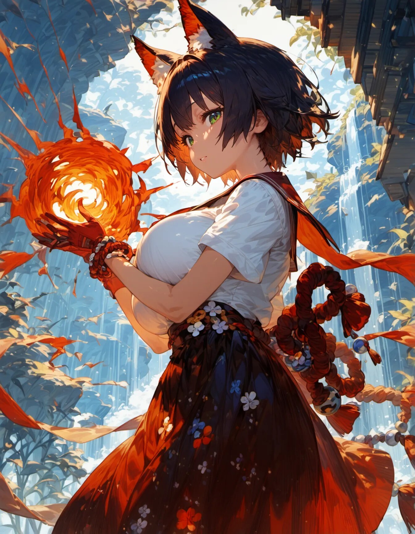 Waterfall Sorceress | の人気AIイラスト・グラビア