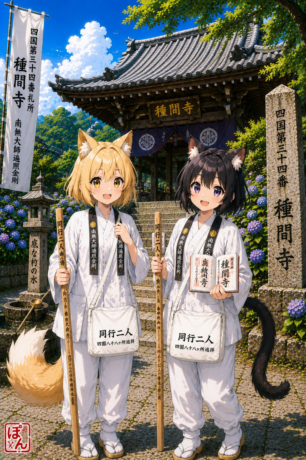 夏空の同行二人