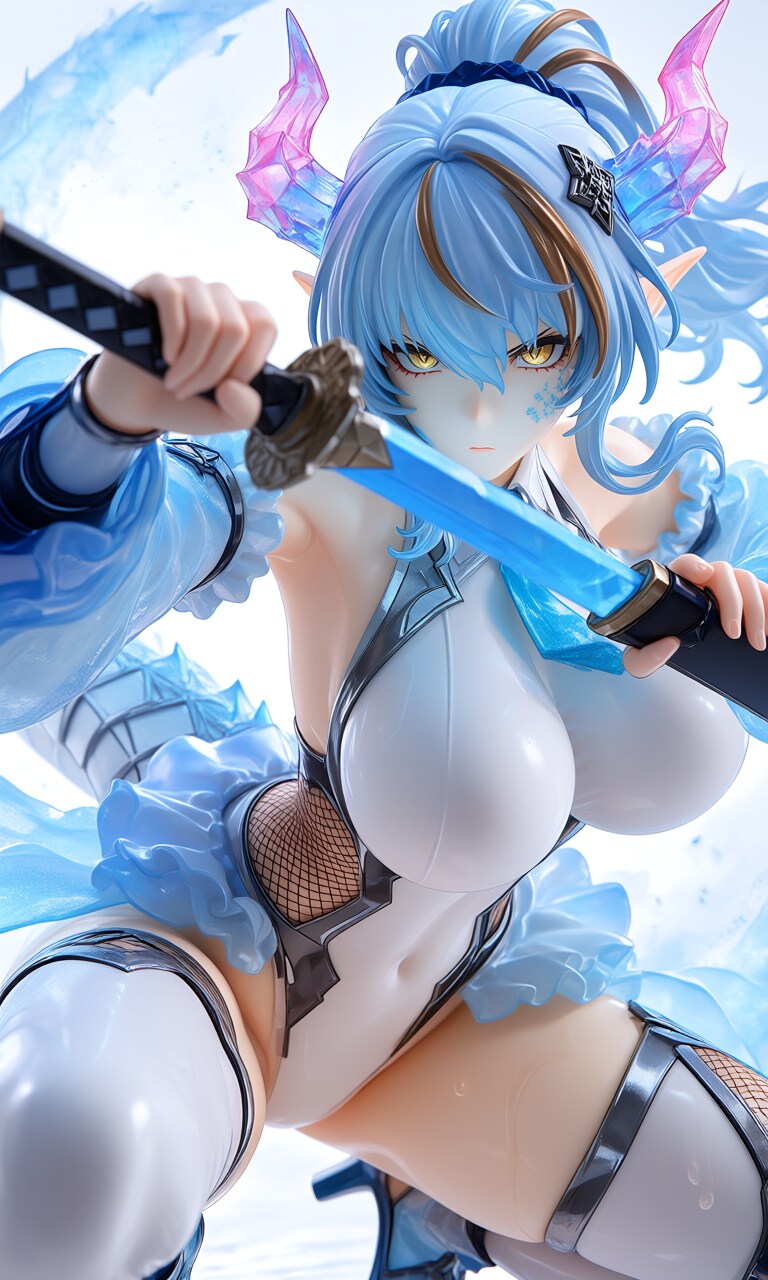 異世界制服少女達　姫巫女青龍　アクリルドールフィギュア