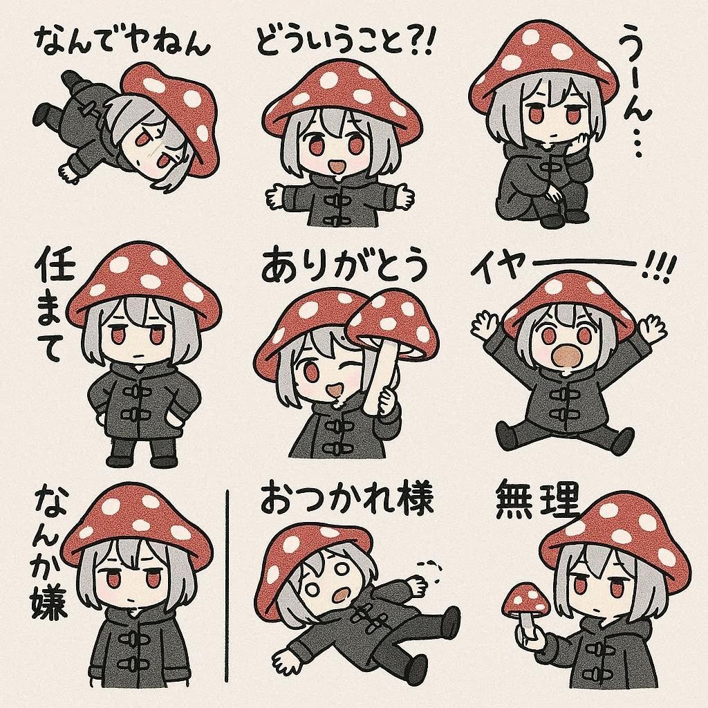きのこの魔女のスタンプ