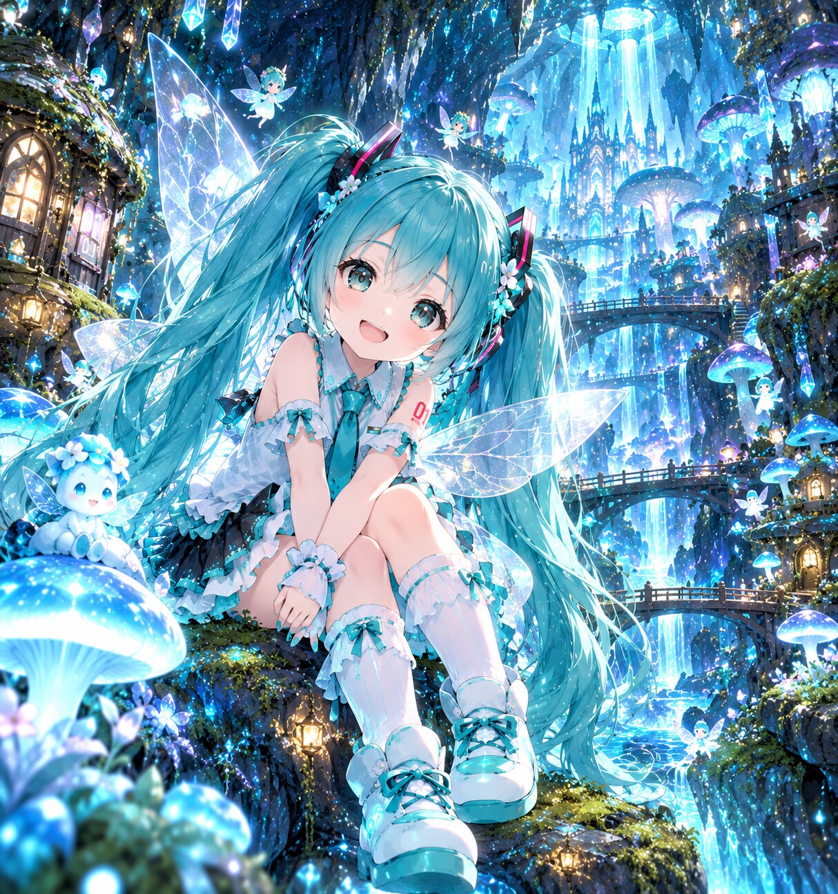地底の妖精ミクちゃん | の人気AIイラスト・グラビア